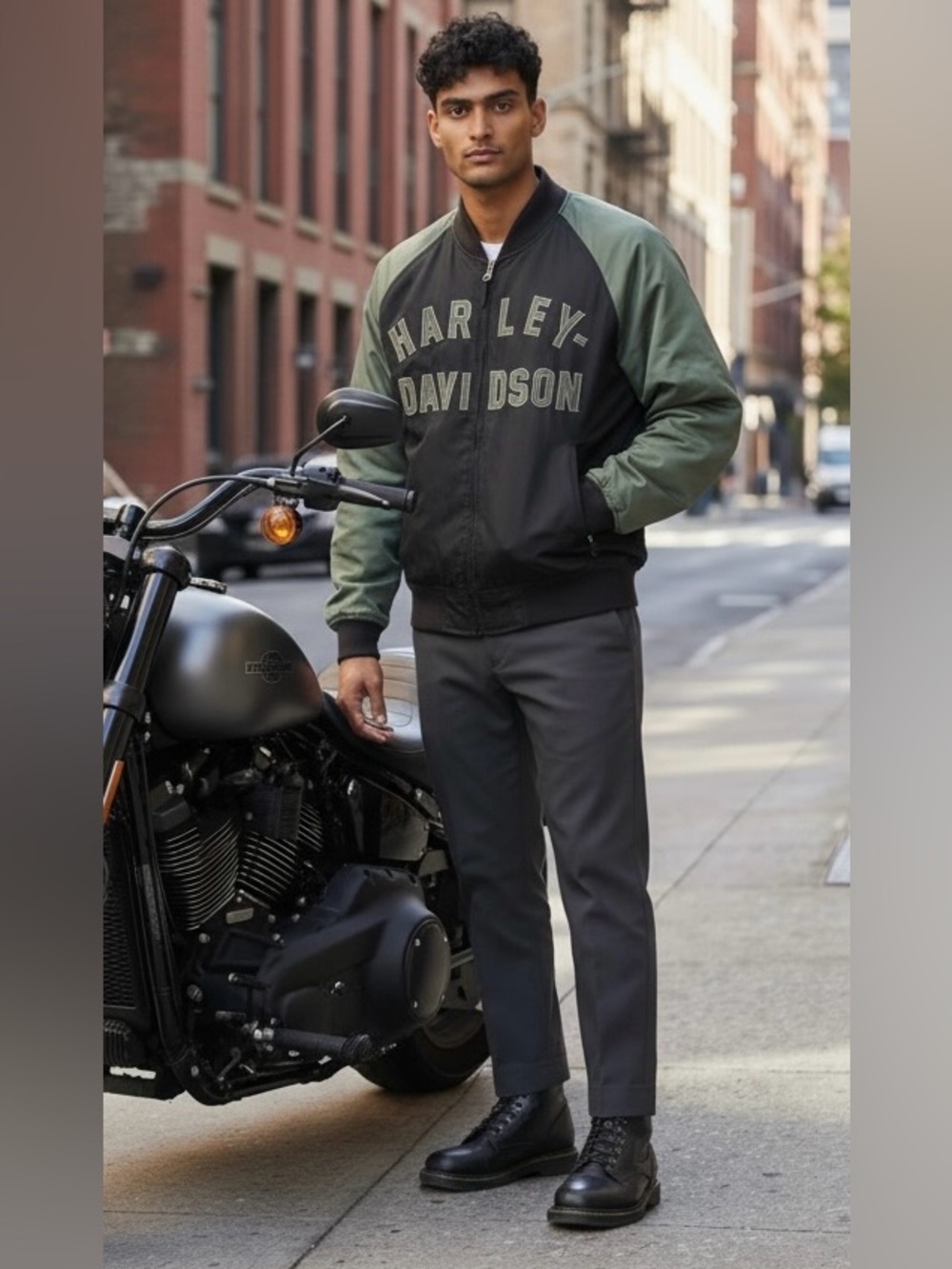 Harley-Davidson 100 Year Anniversary Black Body Bomber Jacket